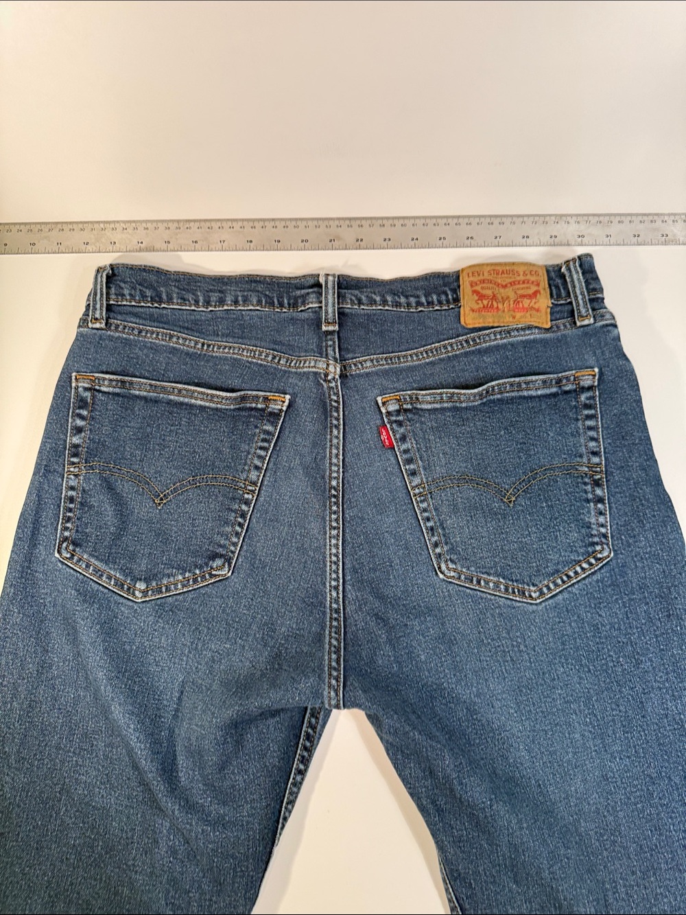 Levi's Men's Denim Straight Jeans in Medium Blue, 36 by 30